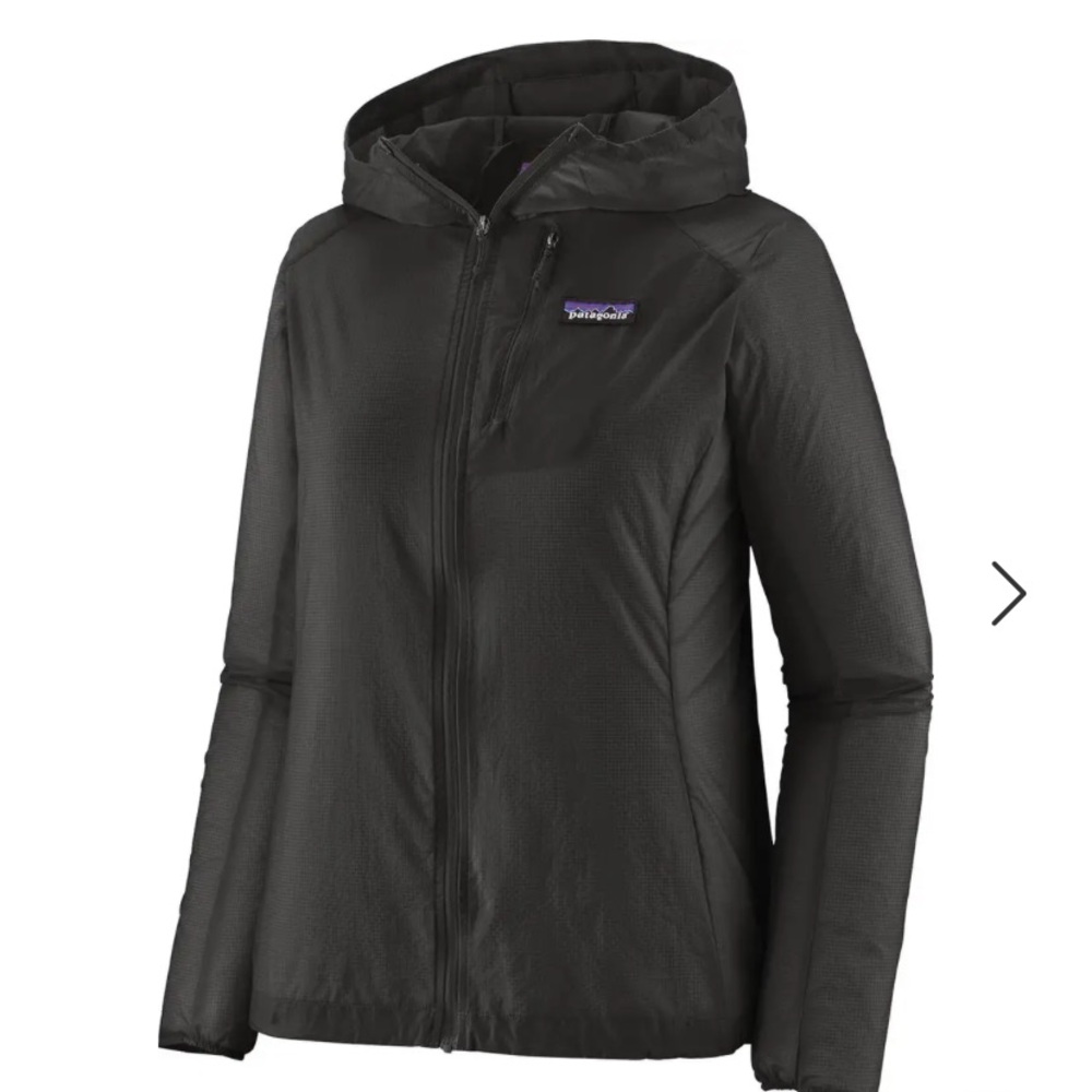 Patagonia Women's Houdini Black Hooded Lightweight Jacket-packable